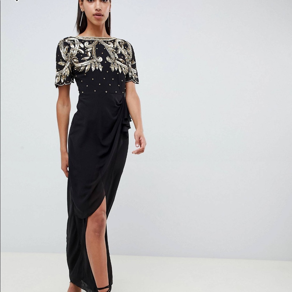 Virgos Lounge embellished maxi dress. Size 2